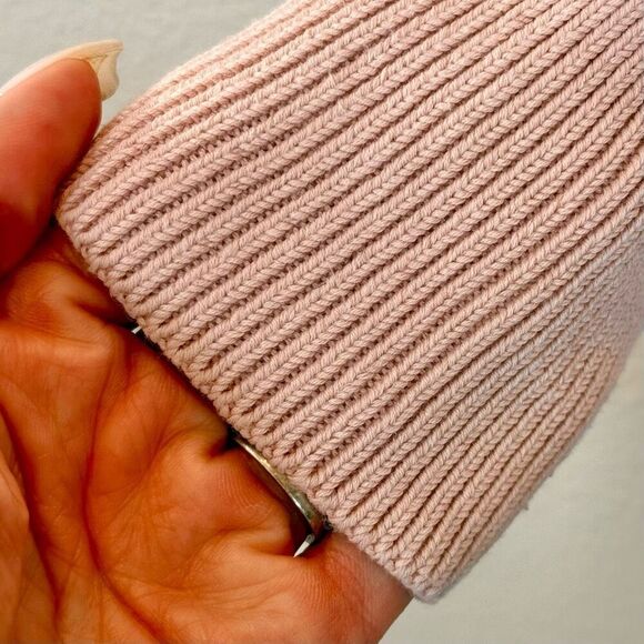 Everlane Soft Cotton Crew Knit Lightweight Blush Pink Crewneck Sweater Small - Picture 4 of 11